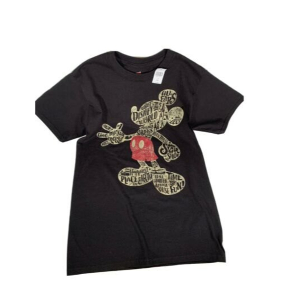 Disney World Mickey Mouse NWT T Shirt Child Small Black - Picture 1 of 2